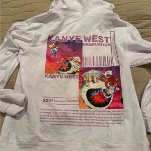 White Kanye West men’s medium graduation Hoodie